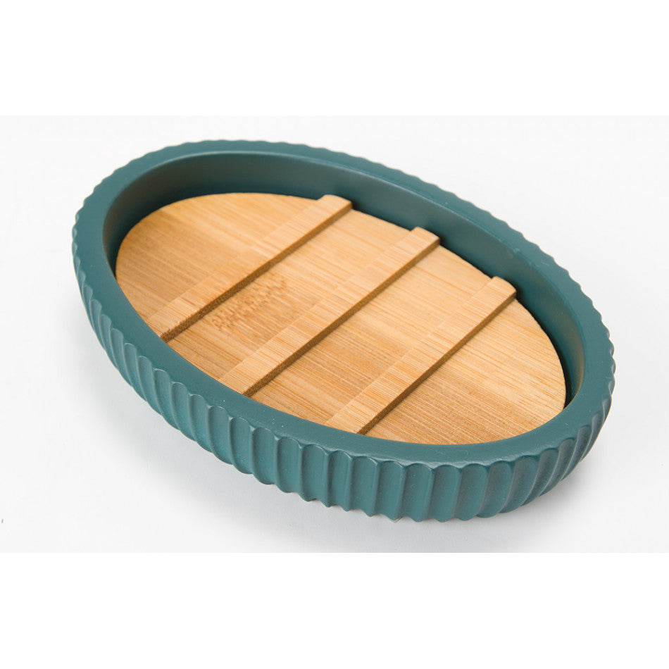 Soap dish Modern, teal, H2.5cm, 12.5x9cm