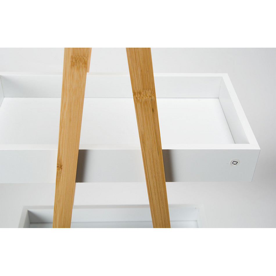 Shelf Caddy, 3 shelves, white, H82x30x18cm