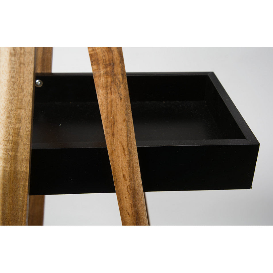 Shelf Caddy, 3 shelves, black, H82x30x18cm