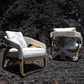 Hand-Woven Rope Outdoor Sofa in Solid Teak