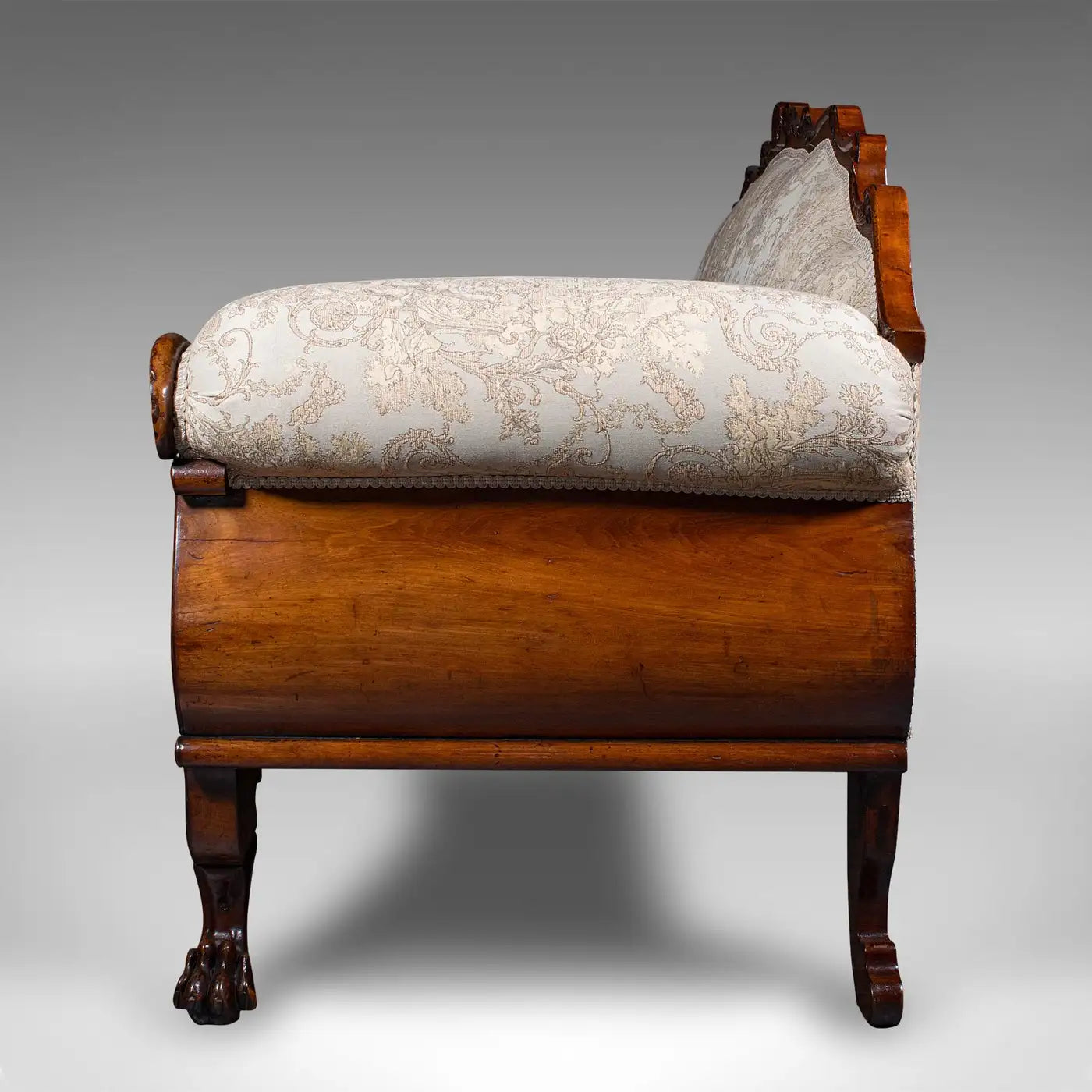 Antique Drawing Room Sofa, English, Large 2 Seat Settee, Show Frame