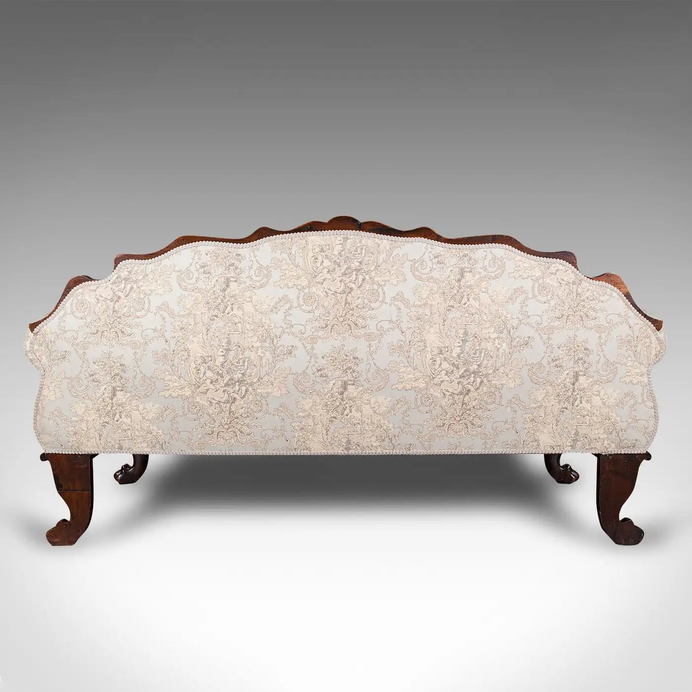 Antique Drawing Room Sofa, English, Large 2 Seat Settee, Show Frame
