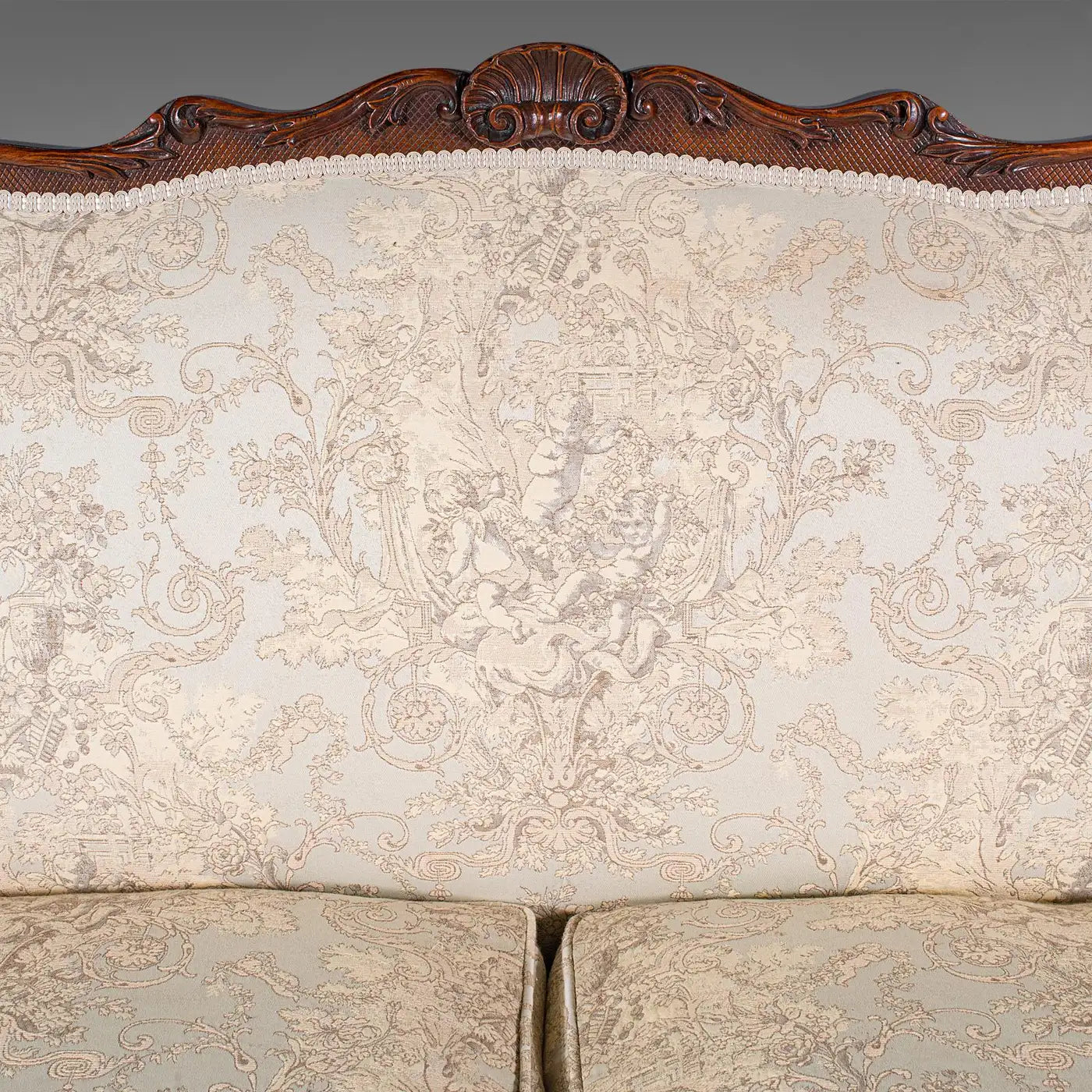 Antique Drawing Room Sofa, English, Large 2 Seat Settee, Show Frame