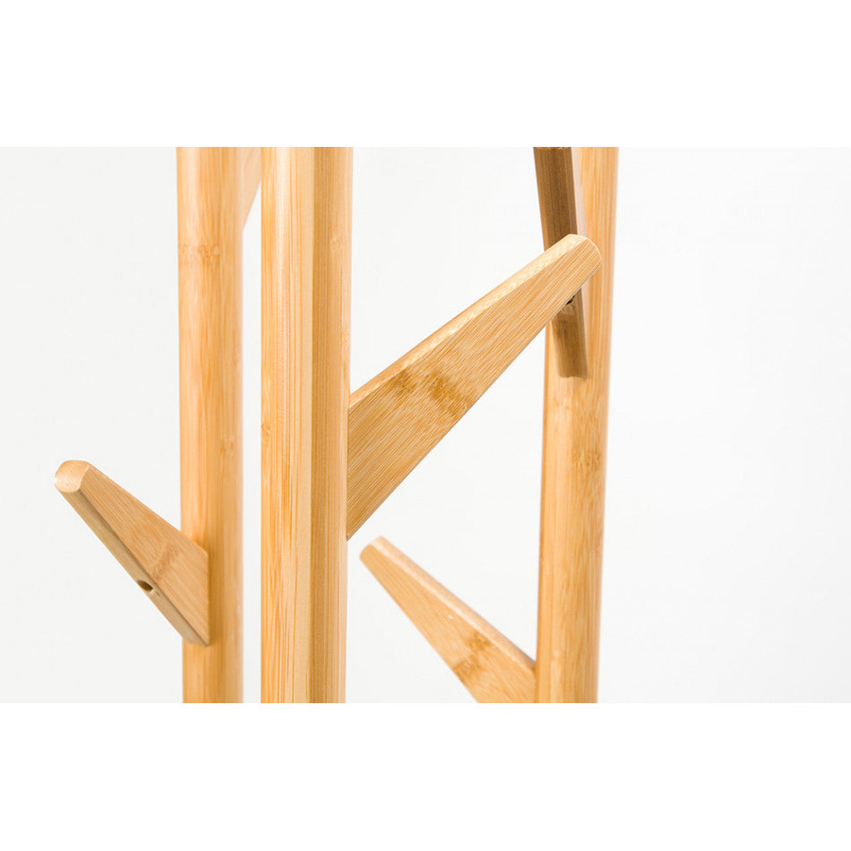 Coat rack Umbrel bambou/metal, H174cm, D38cm