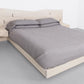 St. Pierre King Bed with Bleached Maple Slab Headboard and Built-in Nightstands