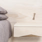 St. Pierre King Bed with Bleached Maple Slab Headboard and Built-in Nightstands