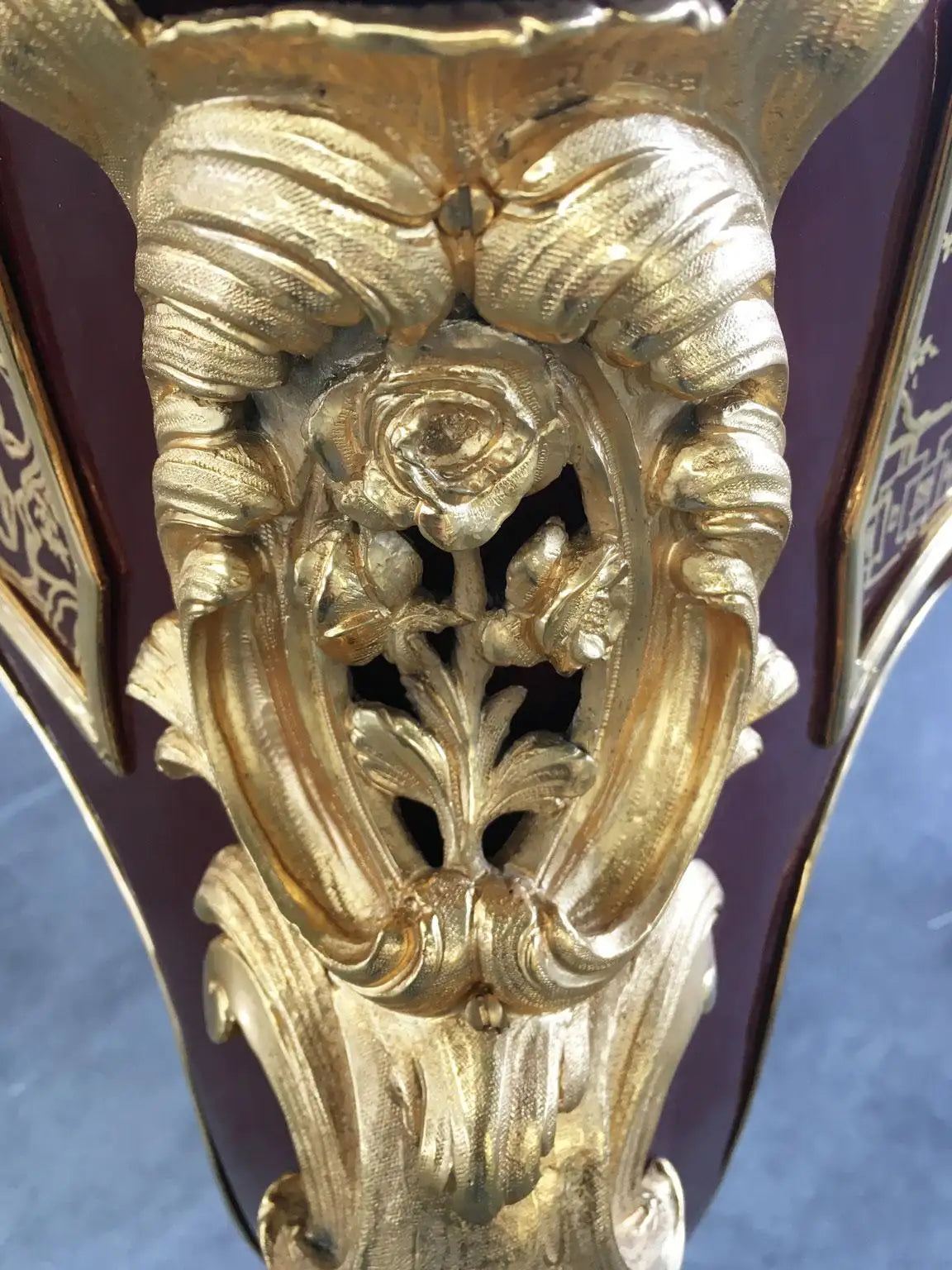 One-of-a-Kind Italian Red Berry Lacquered Writing Desk