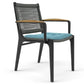 Outdoor Dining Chair with Armrests & Rope Detailing / Set of 6