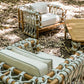 Outdoor Woven Rope Sofa In Solid Teak