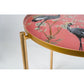 Krano S Side Table – Pink Metal Round Accent Table