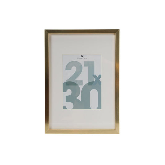 Photo frame Manu, golden color, 21x30cm