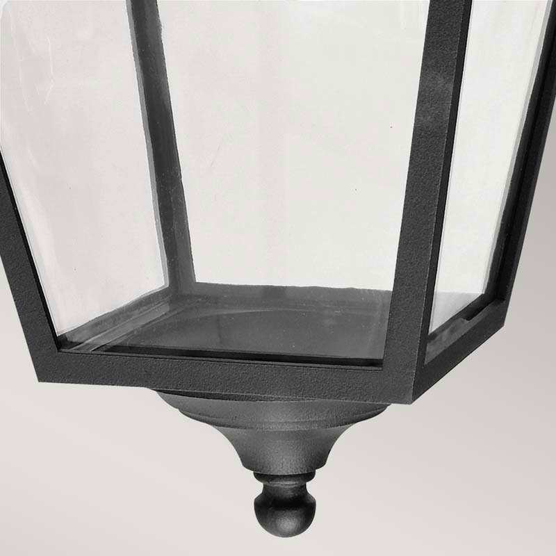 Hanging Lantern Wall Light – Turin Grande (Black)