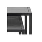 Seaford Nest Table Set – 2-Piece Black Ash Wood & Metal Accent Tables