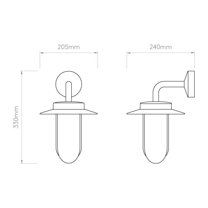 Wall Lantern Outdoor Wall Light – Montparnasse (Polished Nickel)