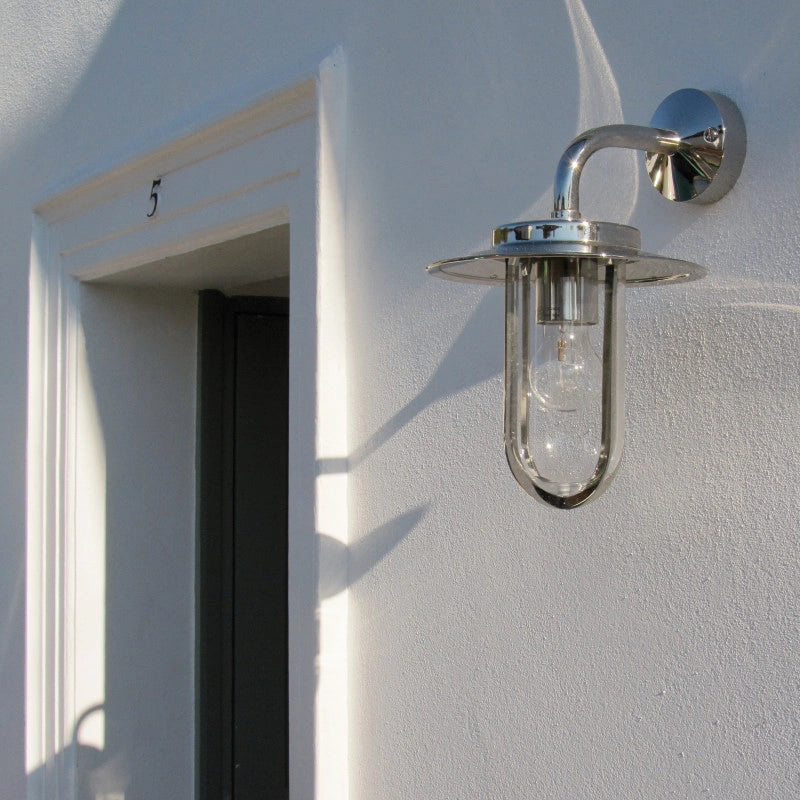 Wall Lantern Outdoor Wall Light – Montparnasse (Polished Nickel)
