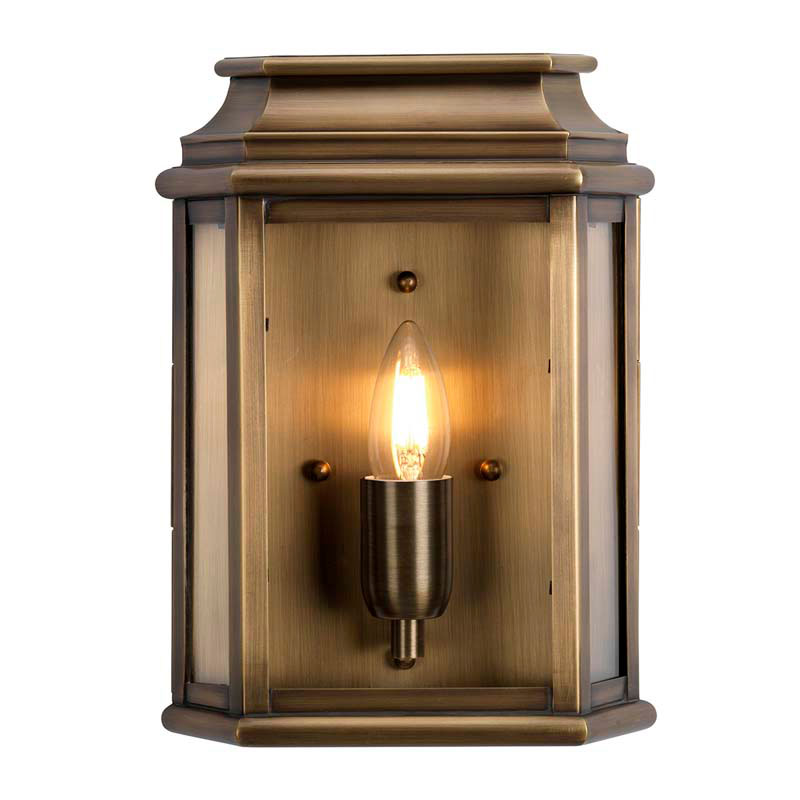 Half Lantern Outdoor Wall Light – St Martins (Aged Brass)