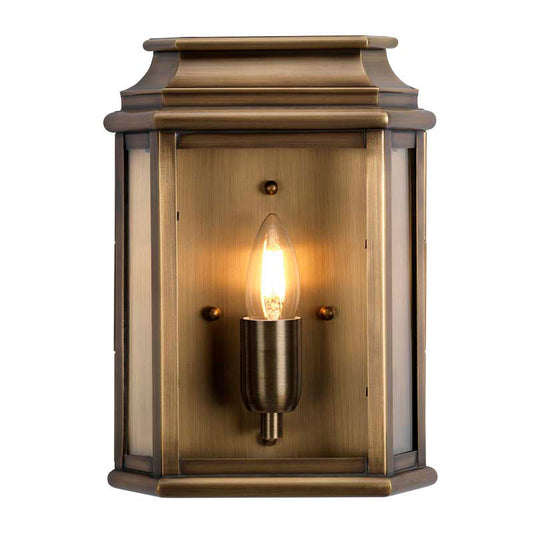 Half Lantern Outdoor Wall Light – St Martins (Aged Brass)