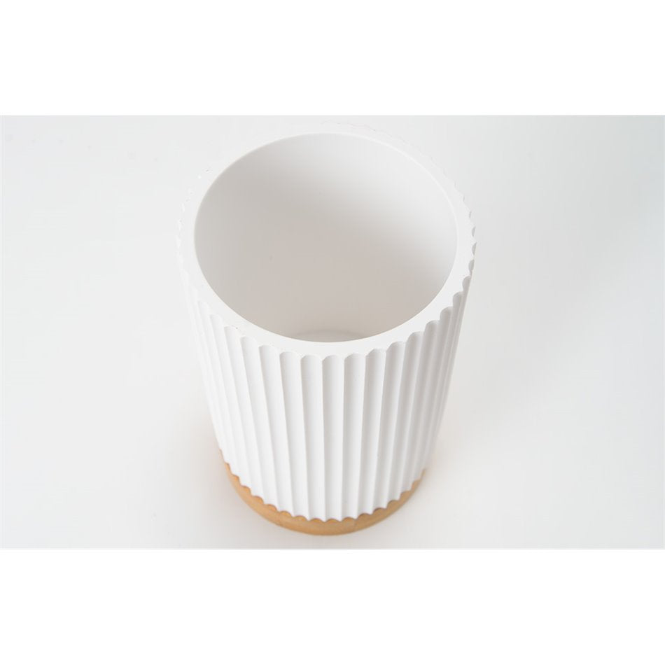Toothbrush holder Modern, white, H11cm, D7.2cm