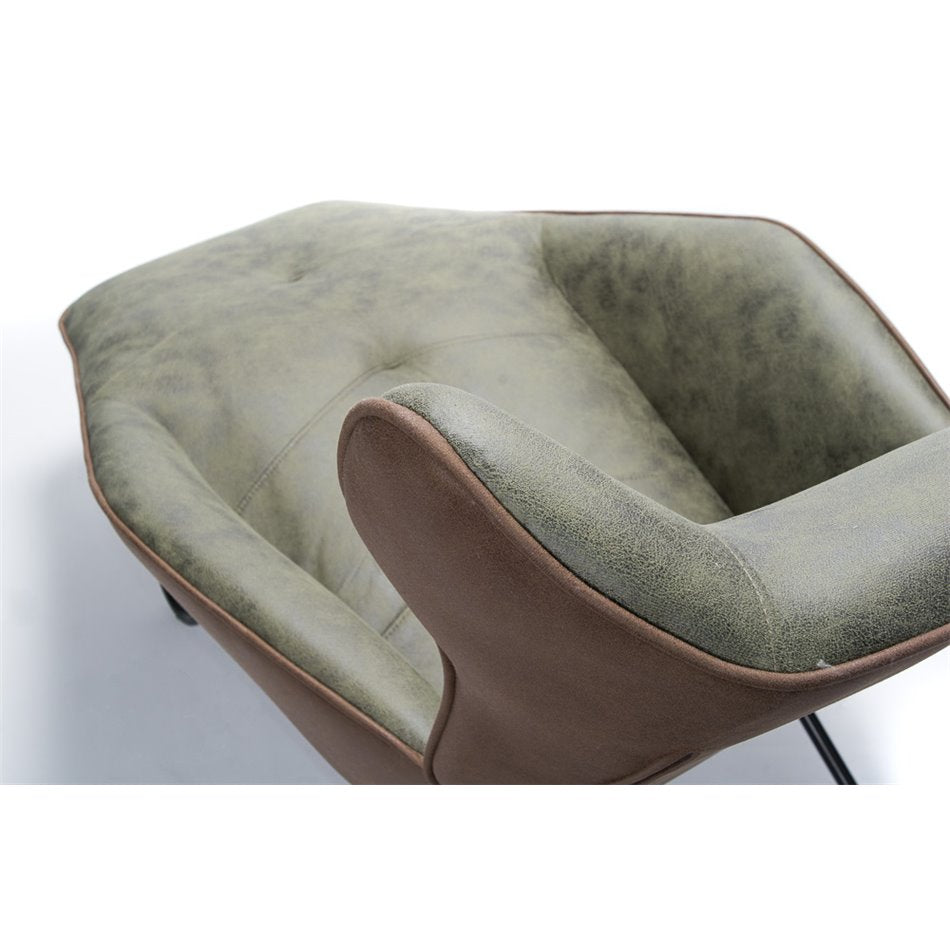 Armchair Dandy SK-15, green/brown, H91x125x75cm, seat height 40cm