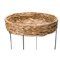 Elo S Side Table – Natural Water Hyacinth & Metal Round Accent Table