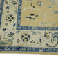 Turkish Oushak Wool Rug – Beige & Blue Handwoven 178 x 259 cm