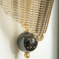 Set of Six Murano Glass Wall Sconces, Art Deco Style, in Stock