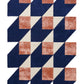 Multicolour Geometric Rug – Blue/Orange