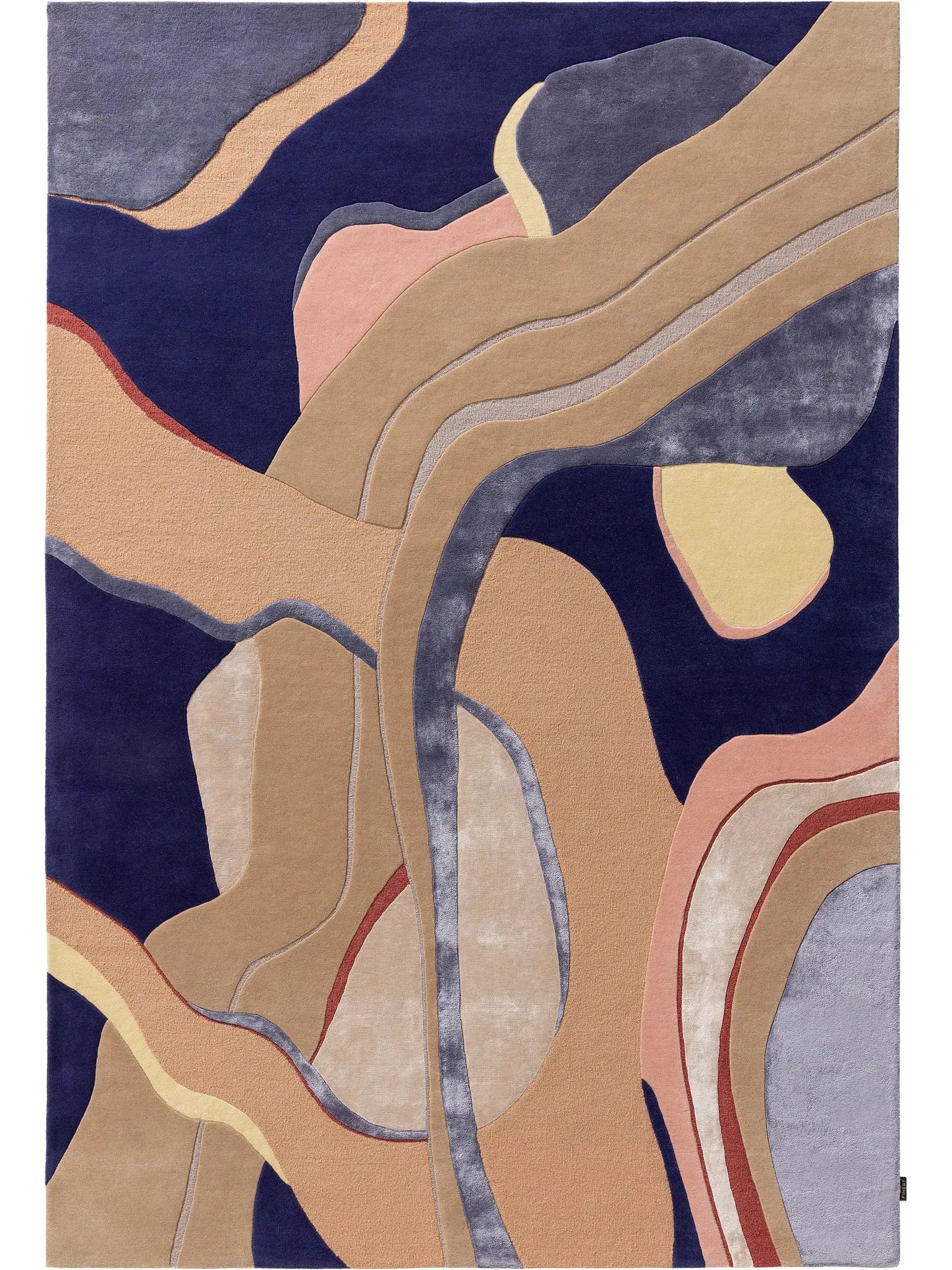 Vibrant Multicolour Wool & Lyocell Accent Rug