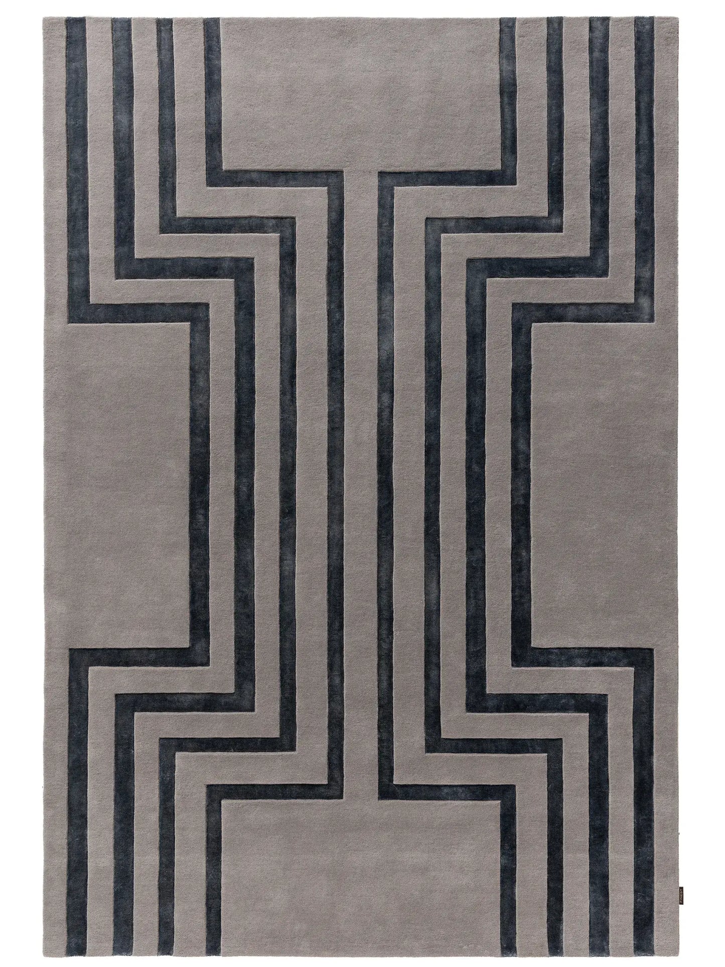 Parker Grey Wool & Lyocell Rug