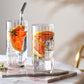 Rose Garden Crystal Highball/Tumbler Set of 4