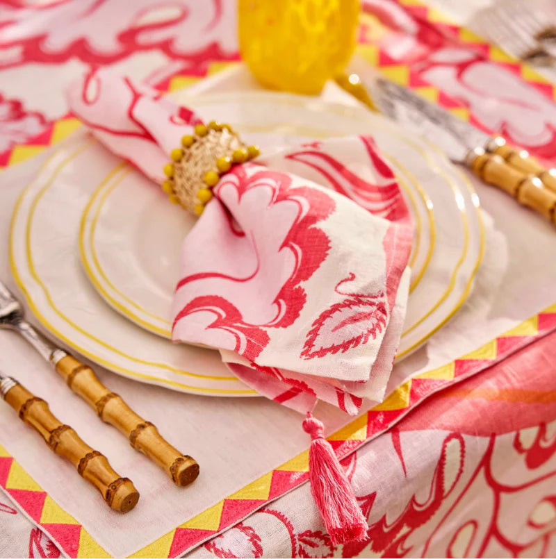 Island Hue Carnival Print Linen Tablecloth – 150 x 300 cm