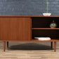 Custom Walnut Credenza – Sliding Doors, Mid-Century Modern Design