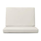 White cushioned chair on a white background