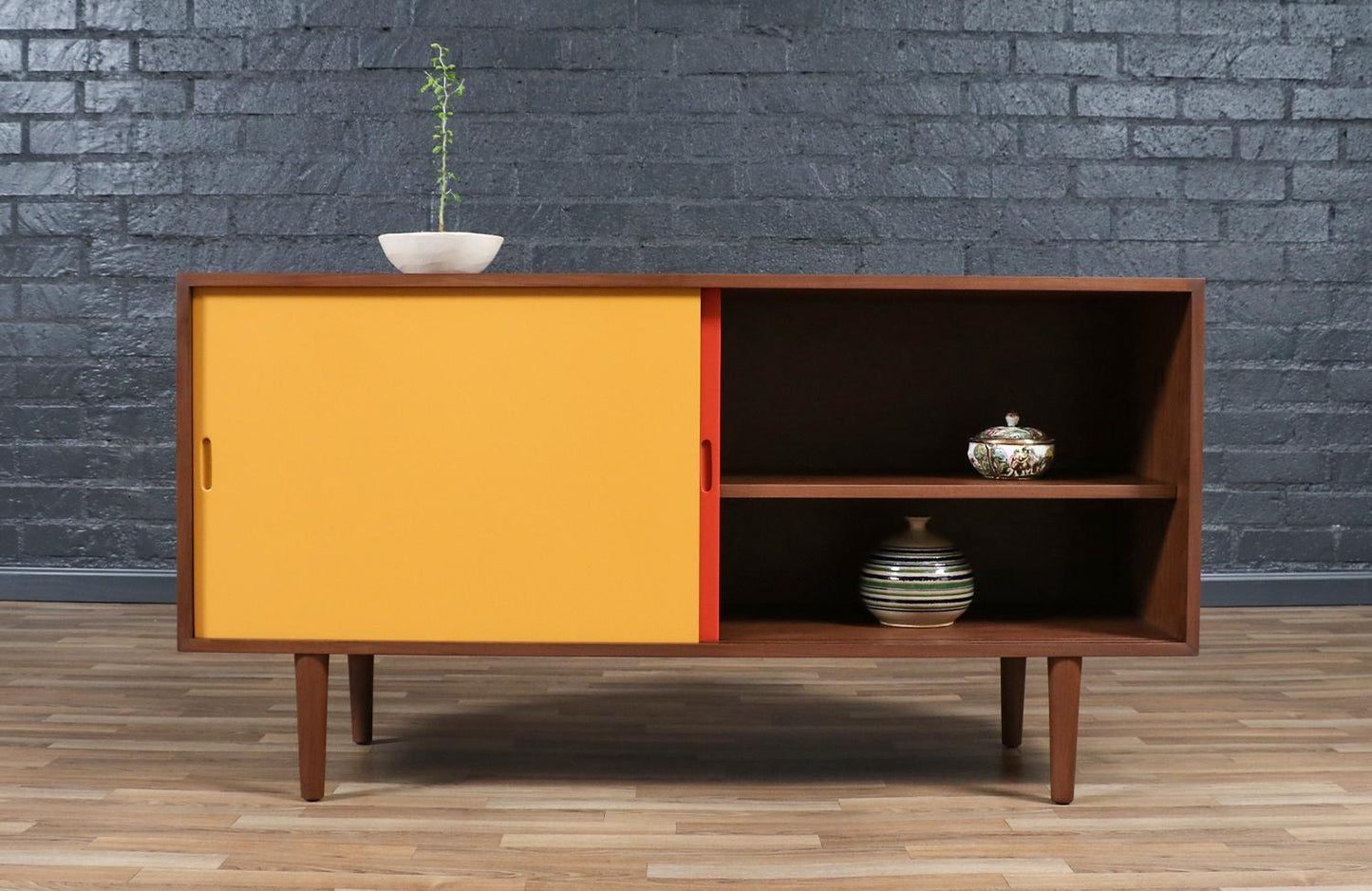Custom Multi-Color Lacquered Credenza – Mid-Century Modern