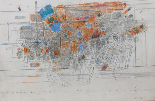 Contemporary Pastel & Pencil Artwork on Paper – Transformation. Trip