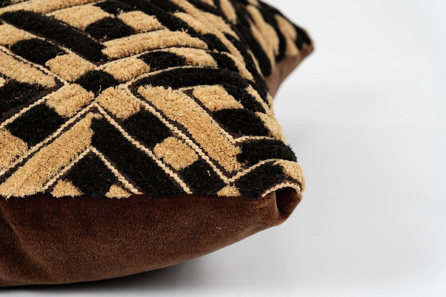 Large Vintage African Kuba Cloth Cushion