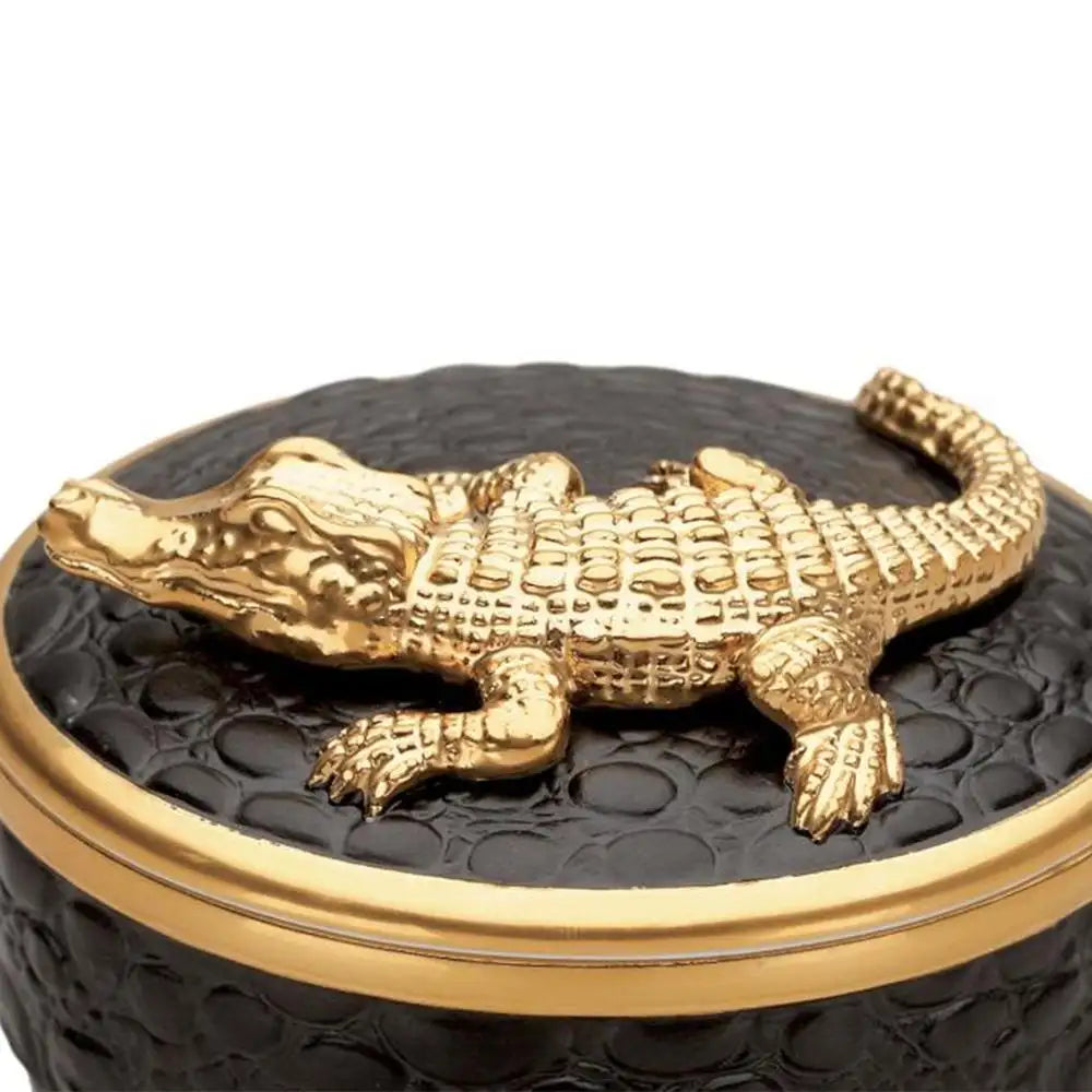 Gold Croco Candle with 24 Karat Gold Plate