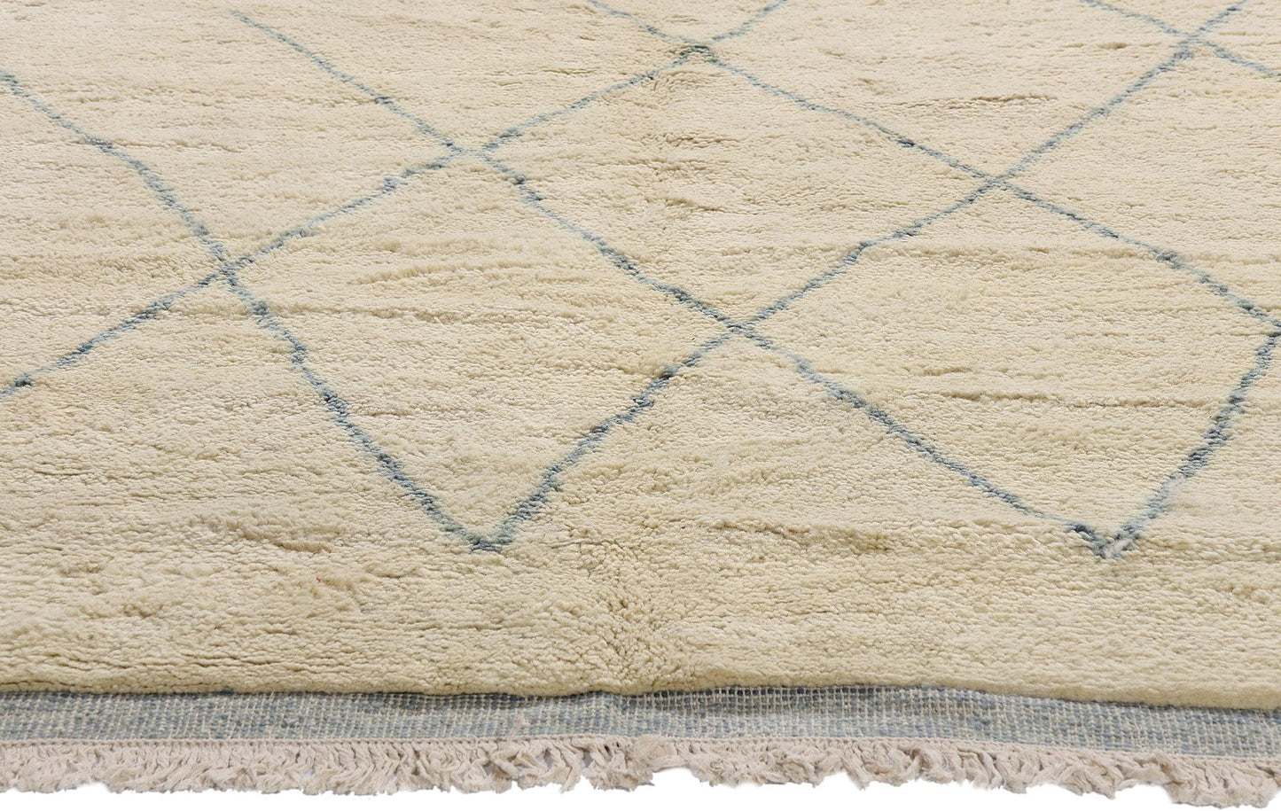 Organic Modern Moroccan Wool Rug  Minimalist Style 287 x 312 cm
