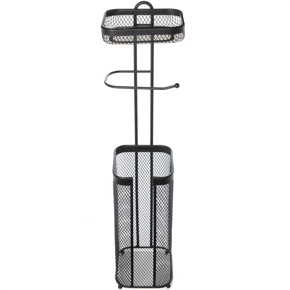 Paper holder Mayaj , metal, black, H73.3x17.6x15.7cm