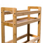 Shelf on wheels Narrow wheels troley, bamboo, H74.5x36x15cm