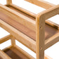 Shelf on wheels Narrow wheels troley, bamboo, H74.5x36x15cm