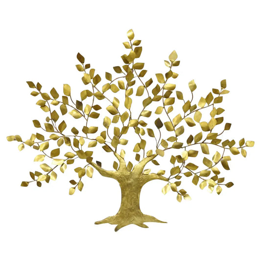 Mid-Century Modern Brass Tree of Life Large Wall Art Sculpture