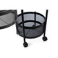 Metal shelf, with rotative baskets, black, H76cm, D33cm