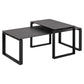 Akatri Nest Table Set – Black Ceramic Top Tables (2 pcs)