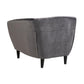 Armchair Aria, dark grey, H78x97x84cm, seat height 46cm