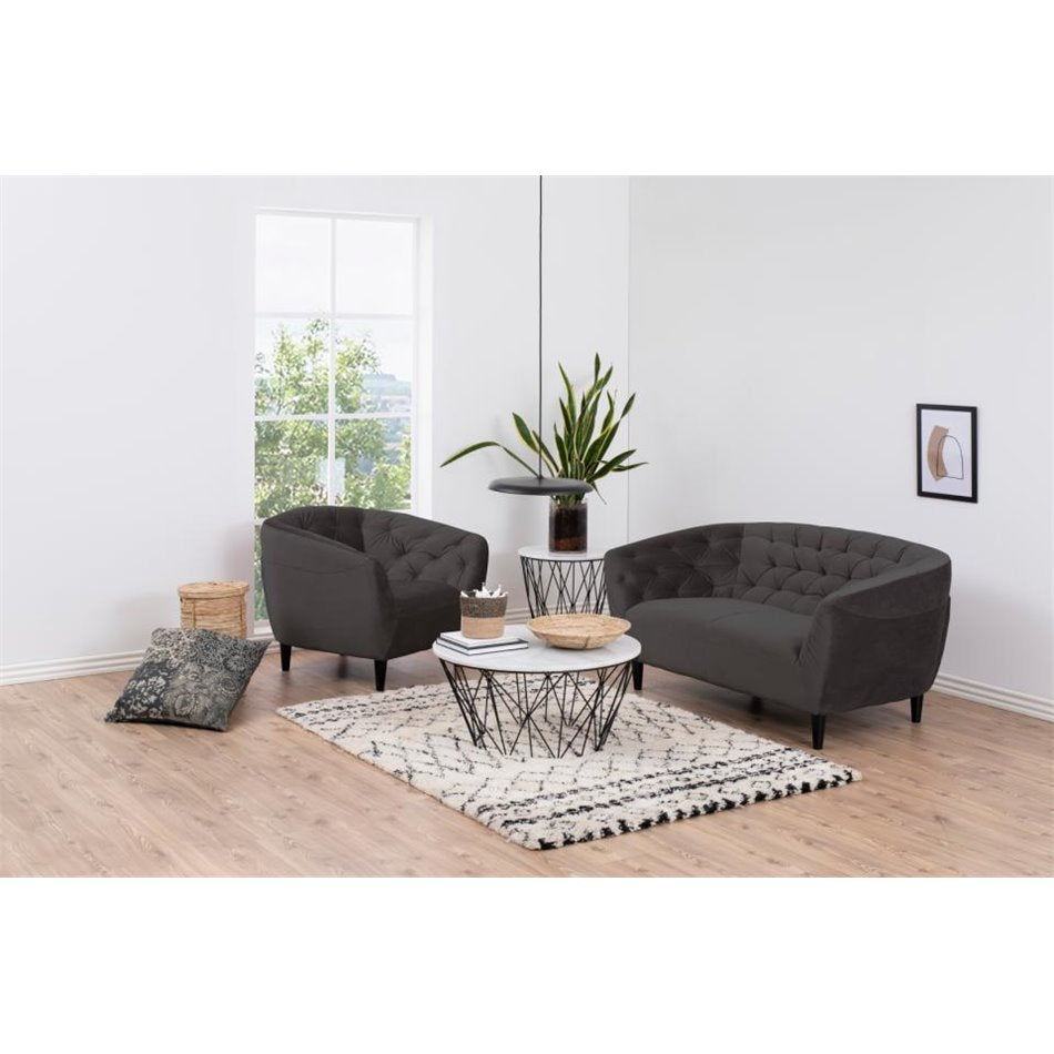 Modern Sofa Aria – Grey, Compact 2-Seater Design, 150×84×78 cm