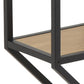 Wall shelf Aford, black/natural, H77x77x20cm