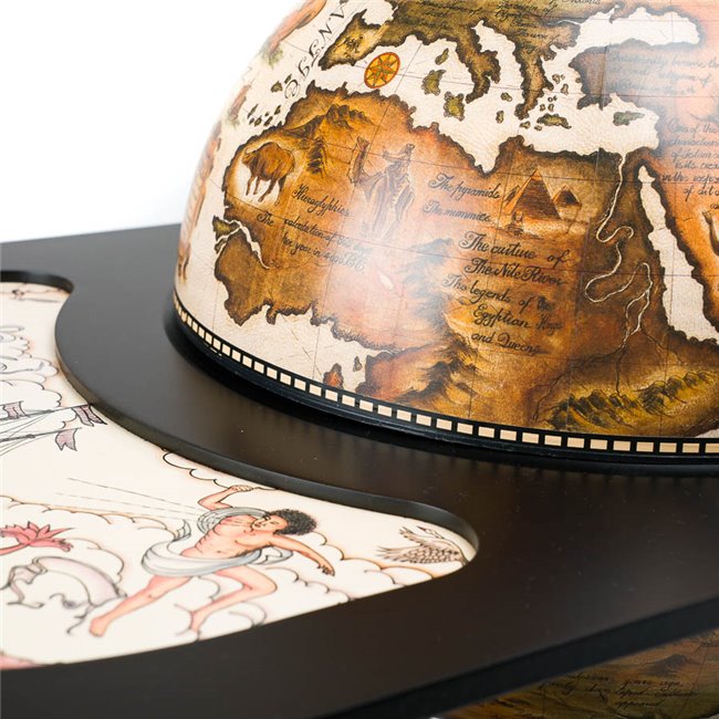 Globuss Drinks Trolley – Black Wood & Metal Bar Cart, 91×81×51 cm