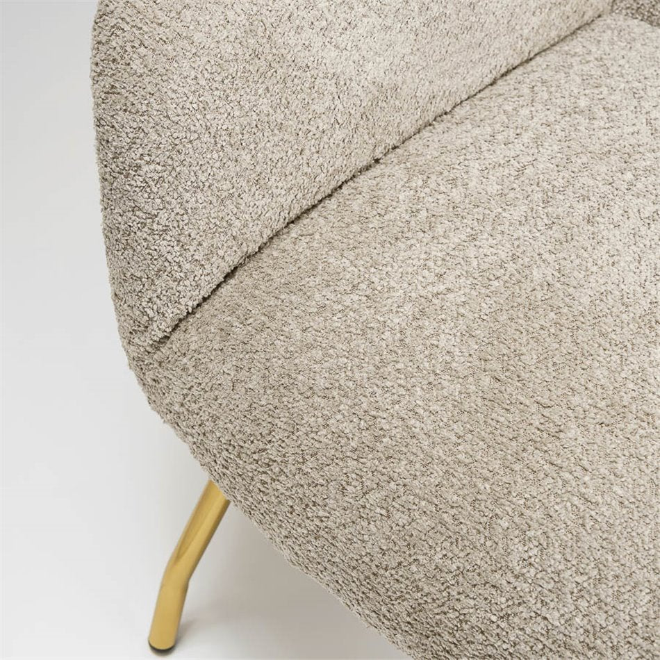 Armchair Sanday, taupe, H103x92x82cm, seat height 45cm