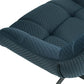 Armchair Saramo with ottoman, blue, H97.5x81x78cm, seat height 44cm